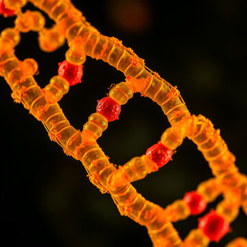 When zoomed in under the microscope a microscopic chromosome reveals the organized structures that comprise its structure. These structures include the sister chromatid