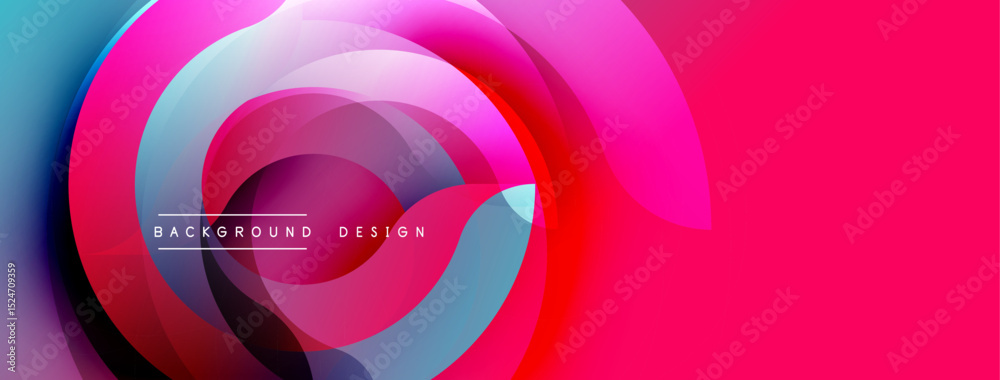 Leinwandbilder abstract vibrant design features swirling colorful shapes. pink, blue, white gradients create dynami
