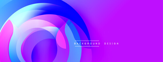Abstract flowing shapes, vibrant purple, blue gradients. Modern design element for backgrounds, banners, presentations. Smooth transitions create dynamic visual effect.