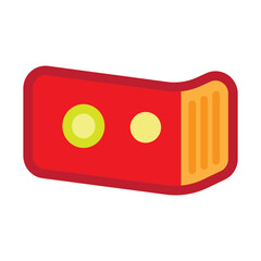 Tail Light Vector Flat Icon Design