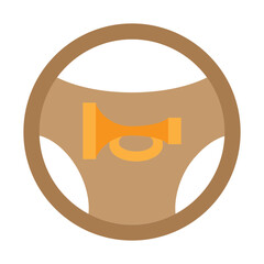 Car Horn Vector Flat Icon Design