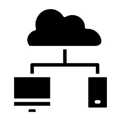 LAN Vector Glyph Icon Design