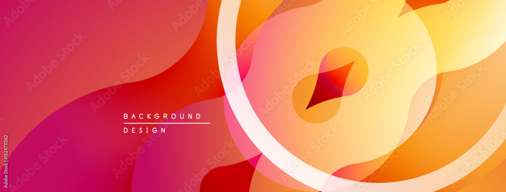 Poster abstract fluid shapes, warm color gradients. orange, red, yellow hues blend smoothly. modern design 