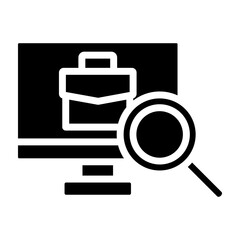 Job Seeking Vector Glyph Icon Design