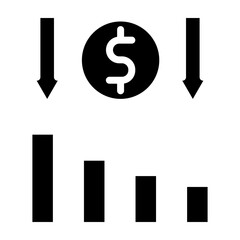 Low Sale Vector Glyph Icon Design