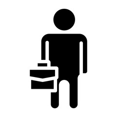 Worker Vector Glyph Icon Design