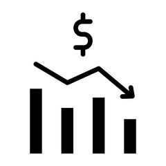 Economics Vector Glyph Icon Design