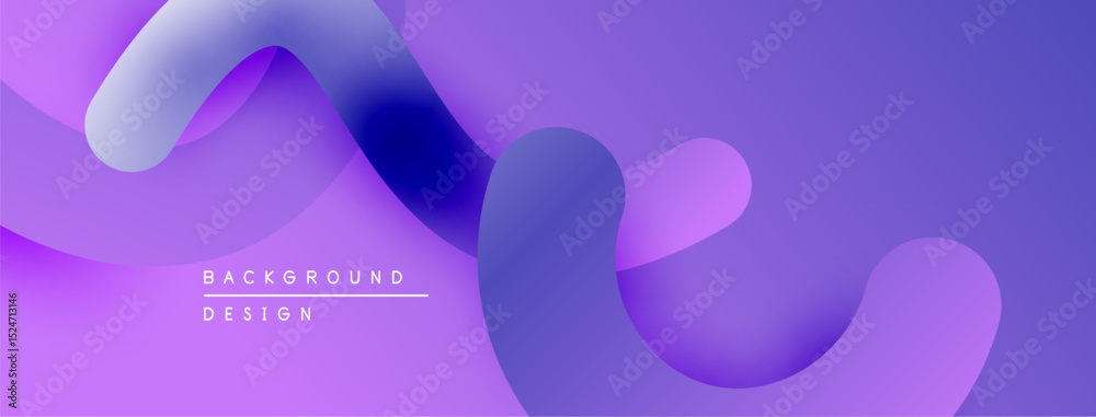Poster abstract purple design features flowing shapes, gradients. modern background ideal for digital proje