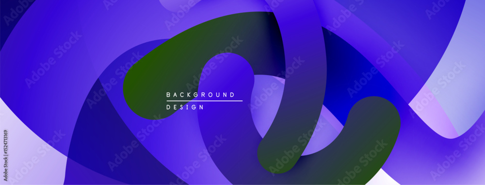 Poster abstract fluid shapes, vibrant blue hues, modern design. smooth gradients create dynamic composition
