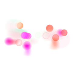 Colorful bokeh png on transparent background