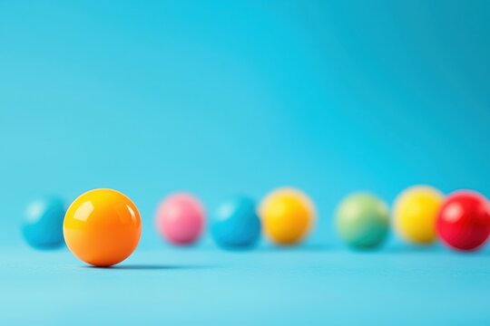 Colorful bouncing balls action studio photography vibrant close-up playful concept