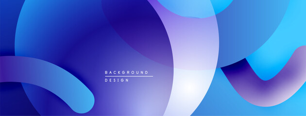 Abstract fluid shapes, blue purple gradients. Modern design, smooth curves create dynamic composition. Background texture, vibrant colors.
