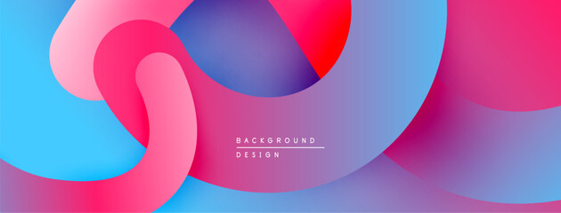 Abstract fluid shapes, vibrant colors blend. Modern design, smooth gradients create dynamic composition. Background suitable for various projects.