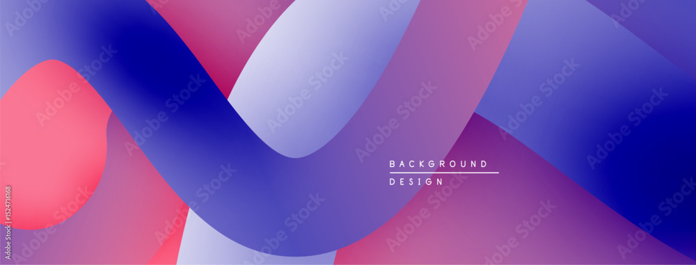 Poster Abstract fluid shapes, vibrant colors blend. Modern design, smooth gradients create dynamic composition. Background suggests movement, energy.