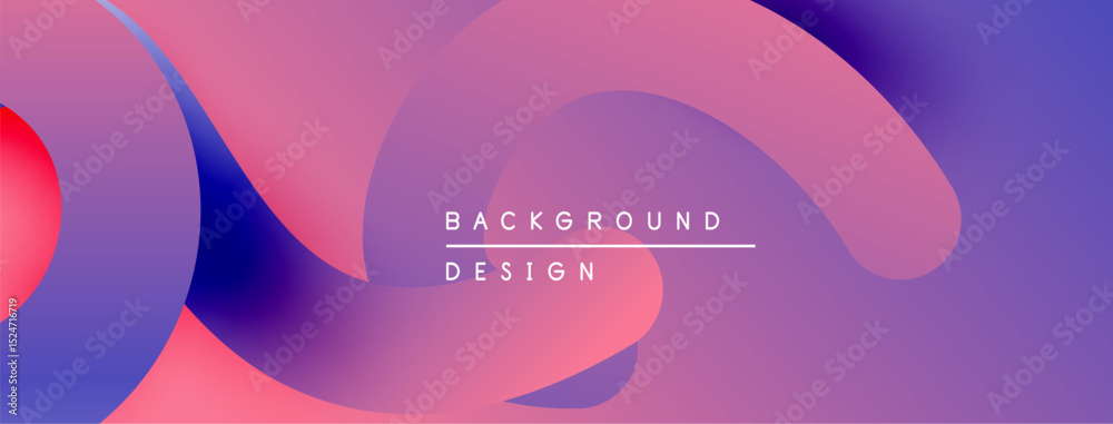 Poster abstract fluid shapes, vibrant pinks, purples create modern background. gradient colors blend seamle