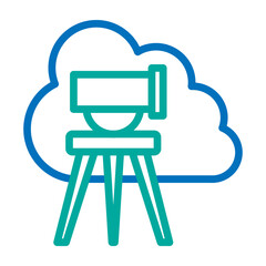 Online Surveys Vector Line Blue Bluish Green Icon Design