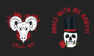 20250607_Hell No_and_Dance Baby_T-Shirt Designs_Combined