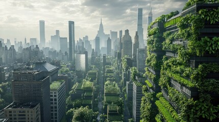 Obraz premium Urban greening cityscape