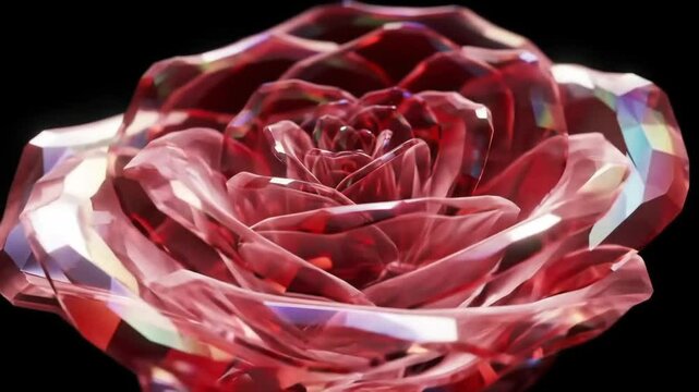 Crystalline Bloom: The Fractal Rose