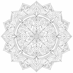 Isometric Artwork Sacred Decorative Balance Stylized Mandala Art Illustration with Intricate Patterns and Spiritual Design for Meditation and Decoration
