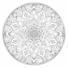 Ornamental Peace Symmetric Cultural Trendy Symmetry Mandala Art Illustration with Intricate Patterns and Spiritual Design for Meditation and Decoration