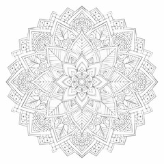 Fototapeta premium Spirit Vintage Ornamental Fusion Cultural Abstract Mandala Art Illustration with Intricate Patterns and Spiritual Design for Meditation and Decoration