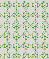 Beautiful green and yellow seamless doodle pattern with cute doodle Avoca sketch. Hand drawn trendy background. design background greeting cards, invitations, fabric and textile.
