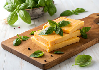Fresh mozzarella, tomato, and basil appetiser with gourmet cheese and green garnish on a white plate ai generated