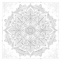 Fototapeta premium Contemporary Colorful Abstract Traditional Mandala Inspirational Mandala Art Illustration with Intricate Patterns and Spiritual Design for Meditation and Decoration