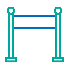 Finish Point Vector Line Blue Bluish Green Icon Design