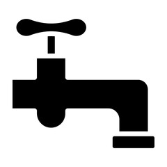 Faucet Vector Glyph Icon Design