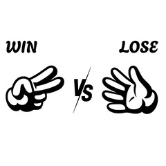 rock paper scissors game illustration design