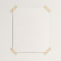 Blank Canvas with Tape Corners