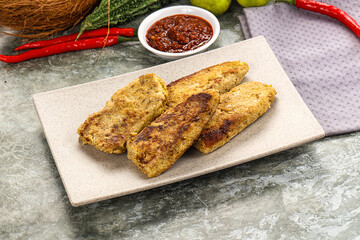 Indian chiken kebab minced meat