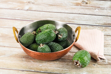 Sweet ripe juicyfruit feijoa