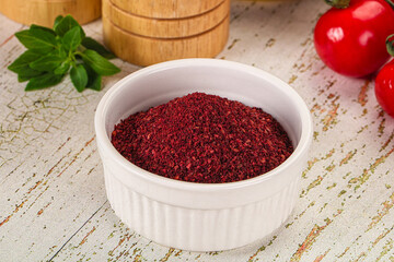 Natural organic Sumah powder for culinary