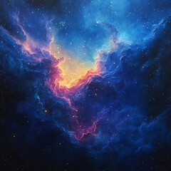 Obraz premium Abstract Nebula Glowing Inf With Textures Soft Luminous