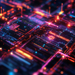 Digital Finance Featuring Concept Holographic Floating