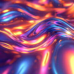 Reflecting Liquid Spectrum Metallic Dynamic Wave
