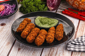 Indian minced meat kebab kofta