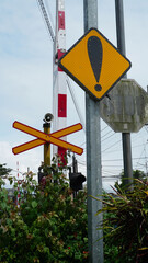 railroad crossing sign
