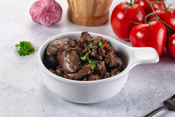 Roasted chicken liver with green onion