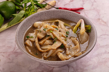 Asian Bamboo shoots traditional soup