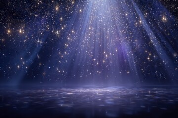 Magical Starry Night Sky Background  Purple Galaxy  Celestial Lights  Dreamy Space