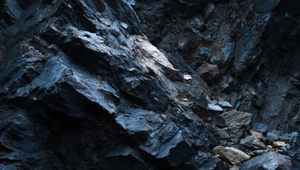 Abstract Patterns in Blue Stone A Textured Rock Formation