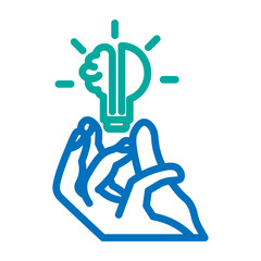 Business Ideas Vector Line Blue Bluish Green Icon Design
