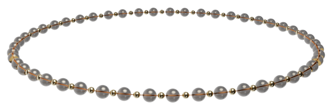 Black Glass and Gold Bead Ring – Elegant Transparent Jewelry Element