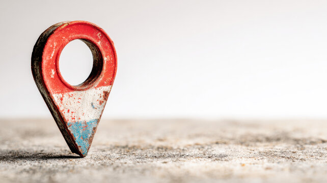 Faded road sign beside bright GPS marker, metaphor for modern business direction - Powered by Adobe