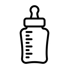 Feeder Bottle Vector Line Icon Design