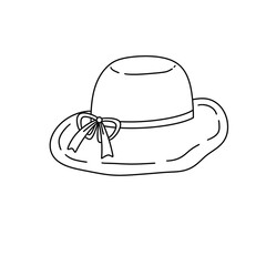 A hat with a bow on it